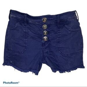 True Craft Blue Distressed Cutoff Shorts Size 3